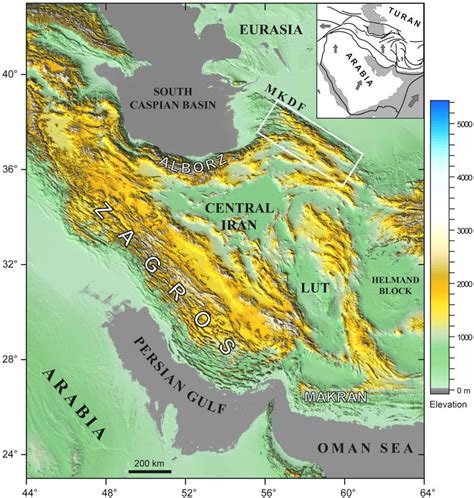 Iranian Plateau Map