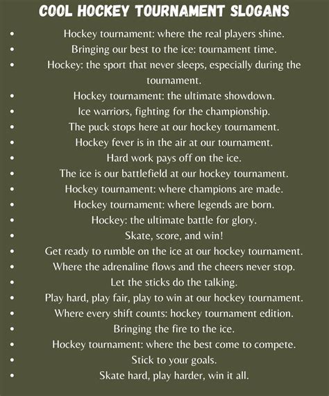 740+ Catchy Hockey Slogans and Taglines To Inspire You