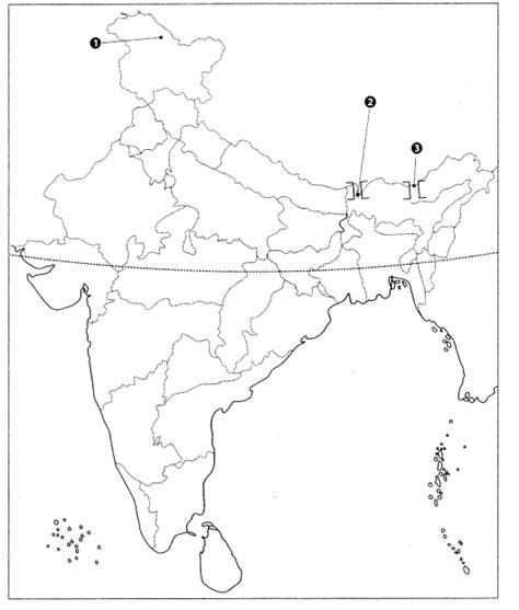 Physical Map Of India Class 9