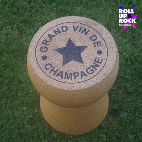 Champagne Cork Stool - Roll Up & Rock