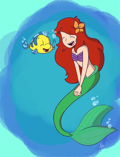 Ariel and flounder by DrawWhatYouLike on DeviantArt