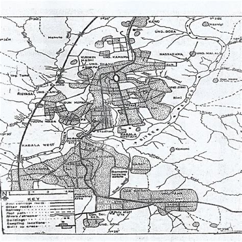 Topographic map of Kaduna Metropolis | Download Scientific Diagram