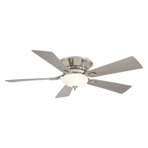 Minka Aire 52 in. Delano II Flush Mount Ceiling Fan - Polished Nickel ...