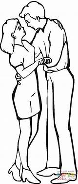 Couple dancing coloring Page  Free Printable Coloring Pages sketch template