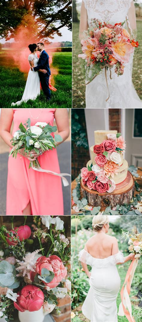 Living Coral Wedding Ideas. The Pantone Colour of the Year 2019