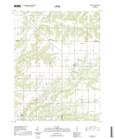 MyTopo Beecher City, Illinois USGS Quad Topo Map