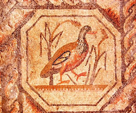 Roman mosaic of a bird stock photo. Image of mosaic, religious - 9202742