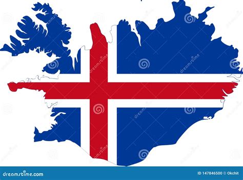 Iceland map , flag stock vector. Illustration of banner - 147846500