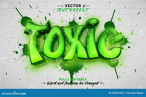 Graffiti Toxic Word Sprayed In Black Over White Cartoon Vector ...