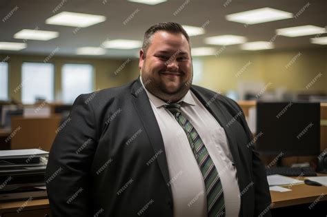 Premium AI Image | a man wearing a suit and tie in an office