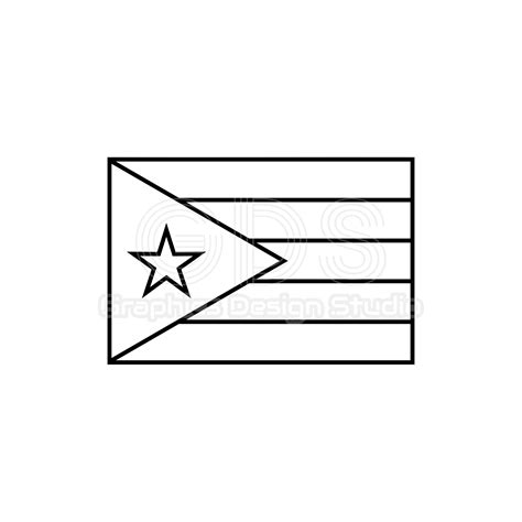 Puerto Rico Flag Outline SVG Puerto Rico Flag Svg Boricua - Etsy