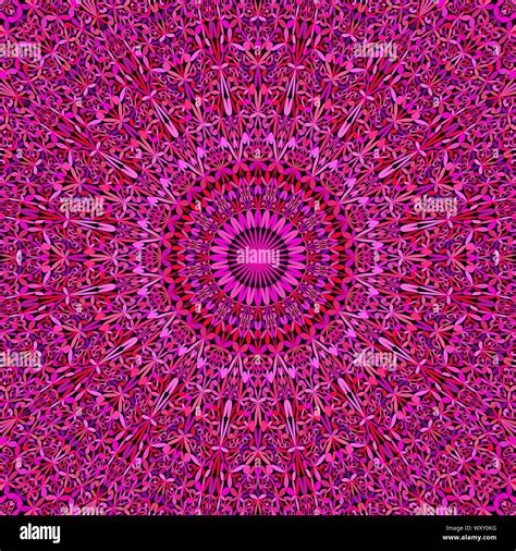 Pink floral garden mandala wallpaper - oriental abstract vector meditation background ...