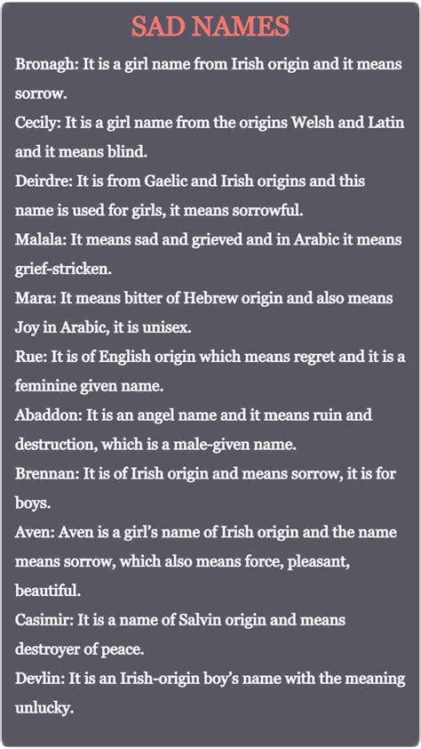 90+ Names That Mean Sad And Despair - NamesBuddy