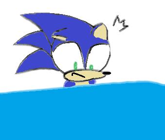 Lol Sonic scared of the Water by Unipegataur on DeviantArt