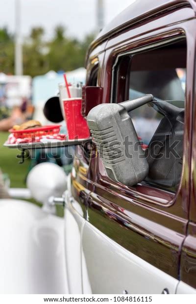 Drive Movie Theater Speaker Hanging Window Stock Photo (Edit Now ...