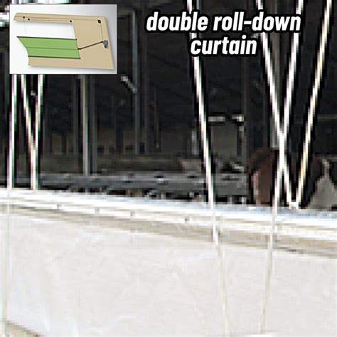 Roll Up Dairy Barn Curtains | AKA Livestock Curtains