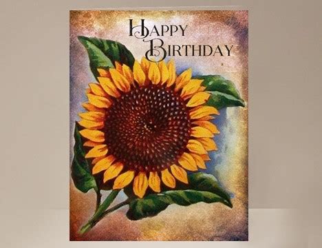 Sunflower Birthday Card | Yesterday's Best