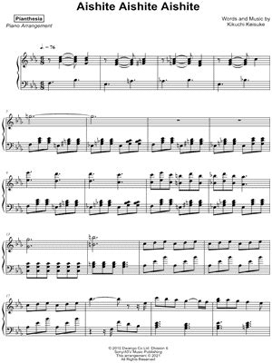 "Aishite Aishite Aishite" Sheet Music - 1 Arrangement Available ...