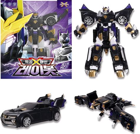 MINI FORCE Miniforce X RAYBOT RAY Xbot 3-Step Mode Transforming Robot Car Hawk Black Color ...