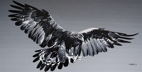 ‘The Alpha’ — A Golden Eagle Painting by Borbay – BORBAY