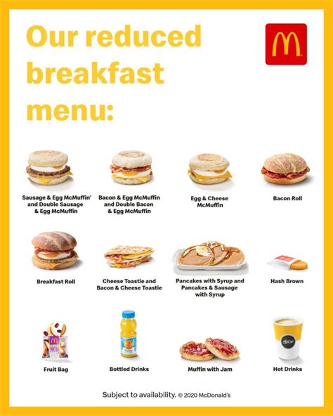 McDonald's menu - Gwyneth Neuman