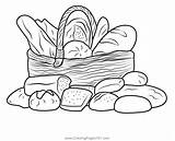 Bread Basket Coloring Pages sketch template
