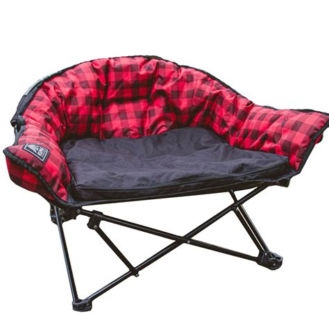 Kuma Outdoors 844-RPB Camping Cushioned Dog Bed - Red/Black