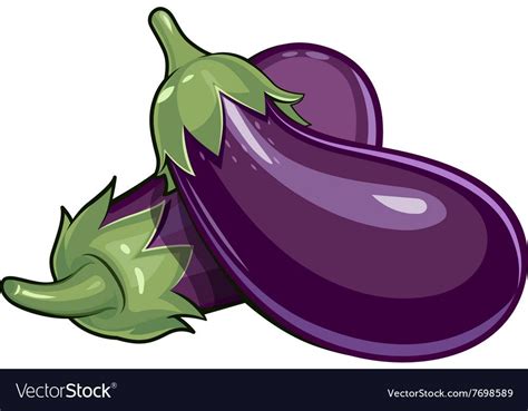 Couple of eggplants vector image on VectorStock | Art drawings for kids, Fruit art drawings ...