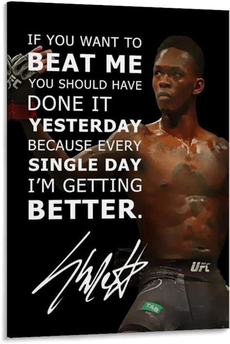 Motivational Israel Adesanya Quote Poster Poster Decorative Painting Canvas Wall Art Living Room ...