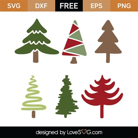 Christmas Trees SVG Cut File - Lovesvg.com