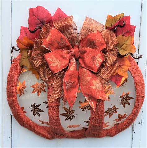 Fall wreath pumpkin wreath handmade wreath Thanksgiving | Etsy in 2020 ...