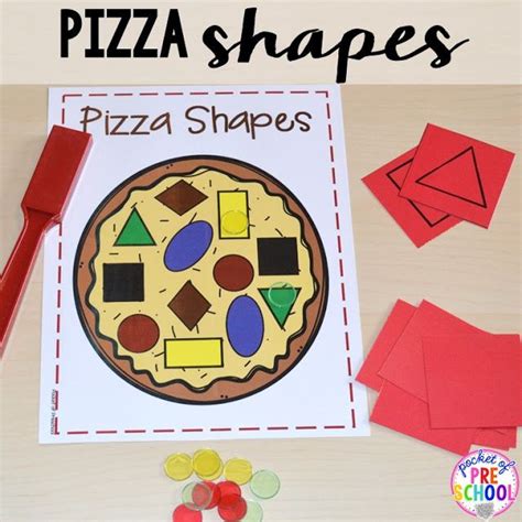 Pizza shape game perfect for a pizza theme in a preschool, pre-k, and kindergarten classroom ...