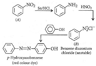 A given nitrogen-containing aromatic compound 'A' reacts with Sn/HCl ...