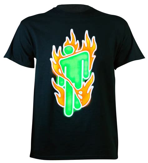 Billie Eilish Burning Blohsh T-Shirt Black - Merch2rock Alternative Clothing