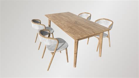 Dining Table Set - Buy Royalty Free 3D model by CyberFox 3D Studio ...