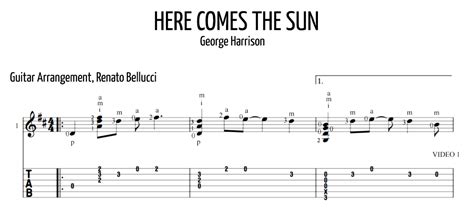 Mangore | Bellucci Guitars - George Harrison, "Here Comes the Sun" (TAB)