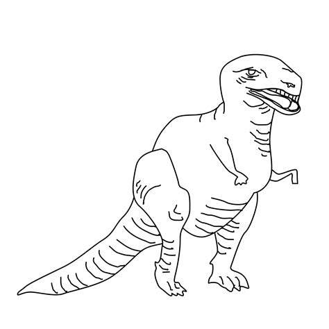 Dinosaur Template Coloring Page