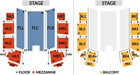 Seating Chart | Fallsview Casino Resort