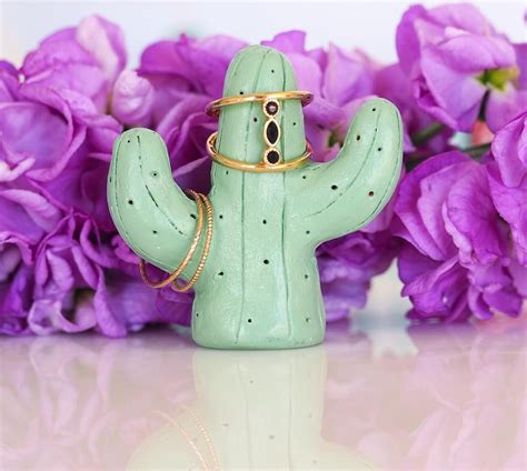 Cactus ring holder | Cactus ring, Hello april, Diy crafts