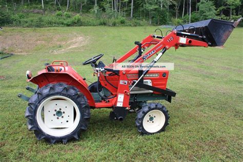 Vintage Tractor Yanmar 1610 Model 1970 - 1971 Tractor And Front Loader Red 833 Hrs