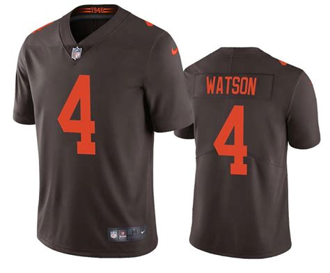 Men's Cleveland Browns #4 Deshaun Watson Brown Color Rush Vapor Untouchable Limited Stitched ...