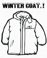 Winter Coat Coloring Page Sketch sketch template