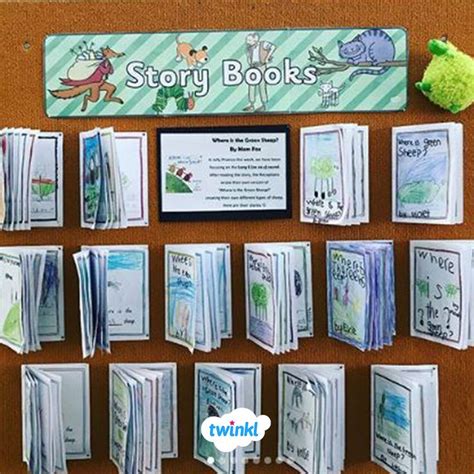 Free Printable: Story Books classroom display wall made with children's ...