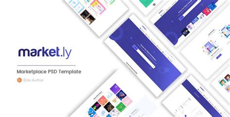 Marketly - Digital Marketplace PSD Template | Psd templates, Psd template free, Templates