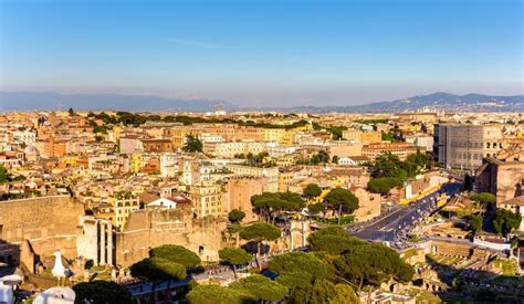 Aerial View of Rome with Colosseum Stock Image - Image of augustus, landmark: 70412125