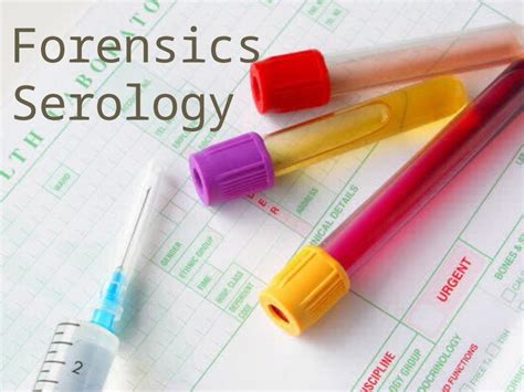 (PPTX) Forensics Serology. Forensic Serology Analysis and screening of body fluids Usually hand ...