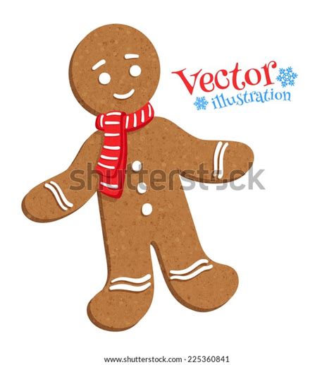 Gingerbread Man Vector Illustration Isolated Stock Vector (Royalty Free) 225360841