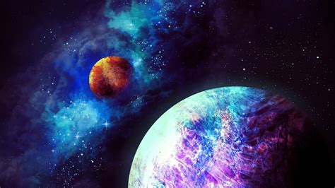 Download planets, nebula, galaxy 2048x1152 wallpaper, dual wide 2048x1152 hd image, background ...