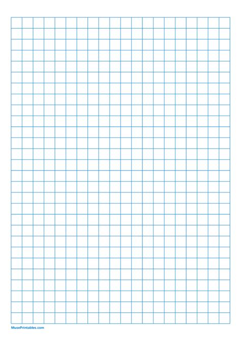 Printable 3/8 Inch Blue Graph Paper for A4 Paper