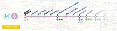 Ligne 8 / Métro de Paris / PLANS METRO